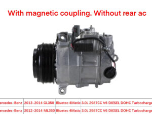 Mercedes R-Class A/C Compressor 7 Groove 3.0T V6 Diesel Without Rear Ac Check Before Order (4S Pn 168321)