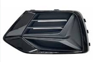 Audi Q3 Bumper Cover Front Bumper Grille Driver Side Textured/Gloss Black Without S-Line 2019-2024