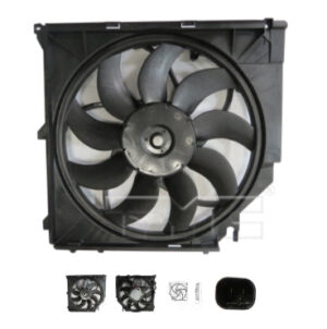 Bmw X3 Rad/Cnd Fan Assy 600 Watt W/ Brushless Motor 2004-2010 (17113442089)