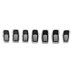 Jeep Cherokee Grille Chrome Molding/Black Insert 7-Piece Set 2014-2018