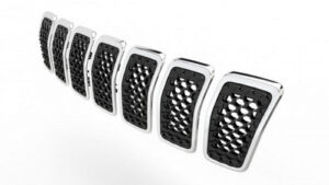 Jeep Cherokee Grille Chrome Frame/Black Insert 7-Piece Set 2019-2023