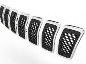 Jeep Cherokee Grille Chrome Frame/Black Insert 7-Piece Set 2019-2023