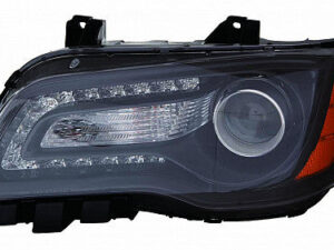 Chrysler Head Headlight Halogen Headlight Halogen Driver Side Black Bezel Projector-Type 300 2012-2014