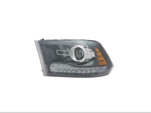 Ram 2013-2014 Headlight Halogen Projector Headlight Driver Side Fits 25/3500 Black Bezel & 1500 R-T/Sport 2013-2014 Capa