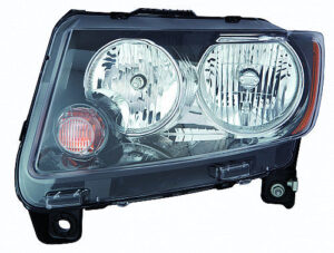Jeep Compass Halogen Head Light Driver Side Black Bezel Compass_Mk 2013-2016/Classic 2017