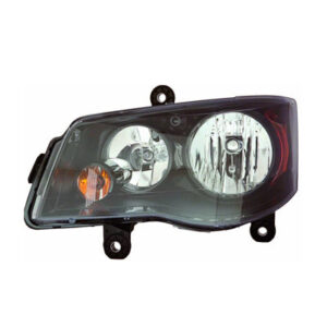 Dodge Grand Headlight Halogen Headlight Driver Side Black Bezel Caravan 2011-2020 Town-Country 2014-2016 Capa