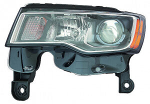 Jeep Grand Halogen Head Light Driver Side Chrome Bezel 2017-2021/Wk 2022