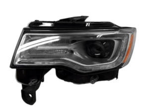 Jeep Grand Headlight Hid Headlight Driver Side Projector Chrome Bezel Grand Cherokee 17-18