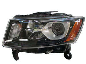 Jeep Grand Headlight Halogen Headlight Driver Side For Limited/Laredo Black Bezel 2014-2016 (Without 75Th Anniv.)
