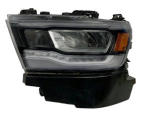 Ram 2019-2024 Headlight LED Driver Side Black Bezel Reflector Type Ram-1500 2019-2024