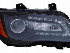 Chrysler Head Headlight Passenger Side Black Bezel Projector-Type 300 2012-2014