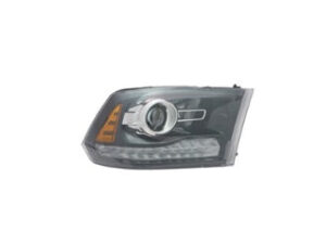 Ram 2013-2014 Headlight Halogen Projector Headlight Passenger Side Fits 25/3500 Black Bezel & 1500 R-T/Sport 2013-2014 Capa