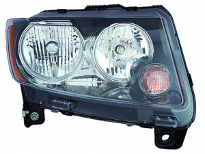 Jeep Compass Halogen Head Light Passenger Side Black Bezel Compass_Mk 2013-2016/Classic 2017