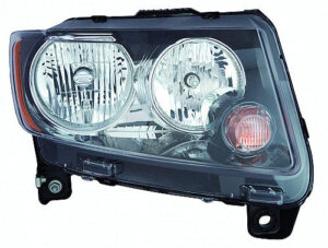 Jeep Compass Halogen Head Light Passenger Side Black Bezel Compass_Mk 2013-2016/Classic 2017