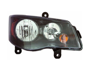 Dodge Grand Headlight Halogen Headlight Passenger Side Black Bezel Caravan 2011-2020 Town-Country 2014-2016 Capa