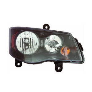 Dodge Grand Headlight Halogen Headlight Passenger Side Black Bezel Caravan 2011-2020 Town-Country 2014-2016 Capa