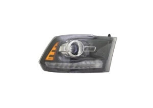 Ram 2011-2018 Headlight Halogen Headlight Passenger Side Black Bezel Projector Type Pickup-Ram 15-3500 16-18/1500_Classic 19-24 Capa