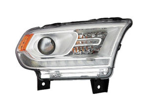 Dodge Durango Headlight Passenger Side Halogen Headlight W/ Led-Daytime Running Light Chrome Bezel 2016-2020