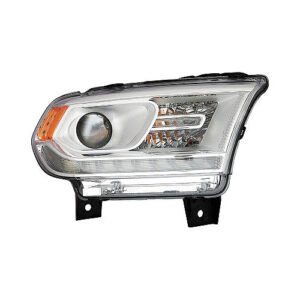Dodge Durango Headlight Passenger Side Halogen Headlight W/ Led-Daytime Running Light Chrome Bezel 2016-2020