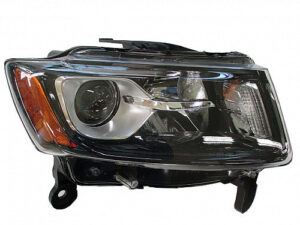 Jeep Grand Headlight Halogen Headlight Passenger Side For Limited/Laredo Black Bezel 2014-2016 (Without 75Th Anniv.)
