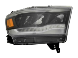 Ram 2019-2024 Headlight LED Passenger Side Black Bezel Reflector Type Ram-1500 2019-2024