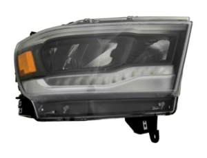 Ram 2019-2024 Headlight LED Passenger Side Black Bezel Reflector Type Ram-1500 2019-2024