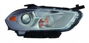 Dodge Head Headlight Passenger Side Headlight Halogen Chrome Housing 13-15