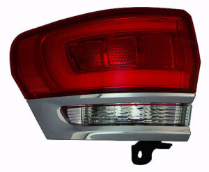 Jeep Grand Tail Light Driver Side Chrome Trim Laredo/Limited/Overland/Summit 14-21/Wk 2022 Capa