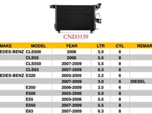 Mercedes E-Class Condenser For Mercedes C-Class &