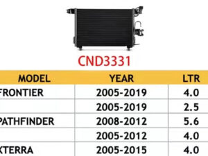 Nissan Xterra Condenser For Nisssan Pathfinder & Frontier &