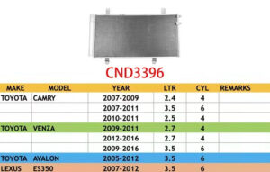 Toyota Venza Condenser With Drier Fots Camry & Avalon & Venza & Lexus Es350