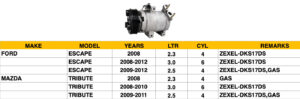 Ford Escape A/C Compressor Escape & Mazda Tribute Doble Before Order (4S Pn 68672)