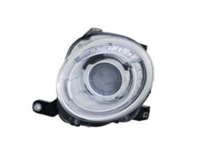 Fiat Headlight Passenger Side Without Logo/Black Trim For Hatchback/Convertible 500_(Fiat) 2012-2018