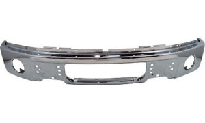 Ford Pickup Bumper Cover Front Bumper Bar Chrome With Fog Fog Light Holes (Steel) Ford Lightduty 2009-2014