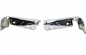 Ford Pickup Bumper Cover Rear 2-Pc Left+Right Bumper End Set(Face Bar) Chrome Steel Without Sensors Superduty/F450 2017-2022
