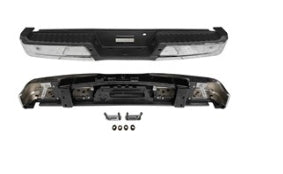 Ford F150 Bumper Cover Rear Step Bumper Ass'Y Chrome W/ Park Sensors Without Active Assist & Hitch F-150/Responder 2021-2023 (Exc Raptor/Tremor)