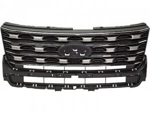 Ford Explorer Grille Foundry Gray/Chrome Moldings Base/Xlt/Limited 2016-2017 (Oe Fb5Z8200Ac)