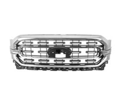 Ford Pickup Grille 2 Main Bars Chrome/Chrome Frame For Xlt 2021-2023 (Ml2Z8200Ca/Cb)