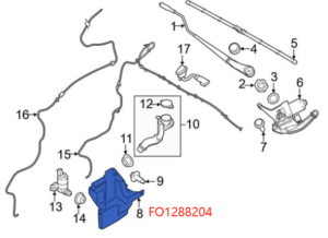 Ford Transit Washer Tank With Rear Wiper/Inlet/Bracket/Cap/Pump Connect 2014-2022
