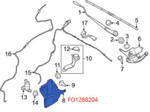 Ford Transit Washer Tank With Rear Wiper/Inlet/Bracket/Cap/Pump Connect 2014-2022