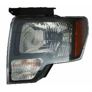 Ford Pickup Halogen Head Light Driver Side Black Lightduty/ Svt_Raptor 2010-2014