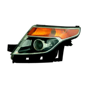 Ford Explorer Headlight Halogen Headlight Driver Side Chrome Without Logo & Adjust Explorer/Limited 2011-2015