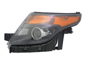 Ford Explorer Headlight Halogen Headlight Driver Side Black Without Logo Sport Pkg 2013-2015
