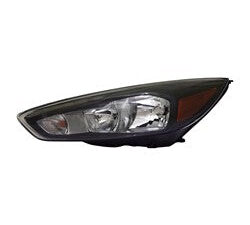 Ford Focus Headlight Halogen Headlight Driver Side Black Led Daytime Running Light 2015-2018 Capa