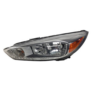 Ford Focus Headlight Halogen Headlight Driver Side Aluminum Beze W/ Bulb Daytime Running Light 2015-2018