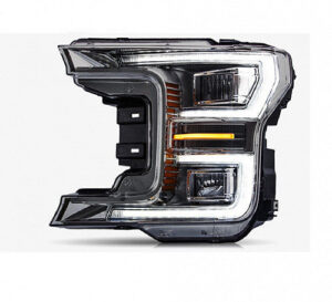 Ford Pickup Headlight LED Driver Side Black Bezel 2018-2020 (Jl3Z13008Ak)