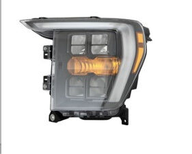 Ford Pickup Headlight LED Driver Side Black Bezel Without Projector Style 2021-2023 (Oe Ml3Z13008V/K)