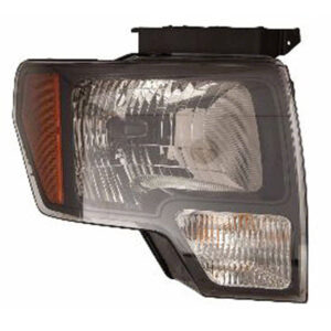 Ford Pickup Halogen Head Light Passenger Side Black Lightduty/ Svt_Raptor 2010-2014