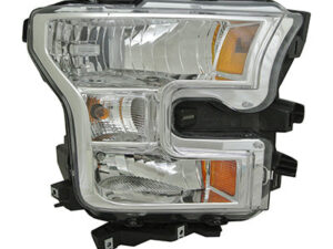 Ford Pickup Halogen Head Light Passenger Side Chrome Bezel F150 2015-2017