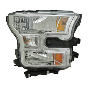 Ford Pickup Halogen Head Light Passenger Side Chrome Bezel F150 2015-2017
